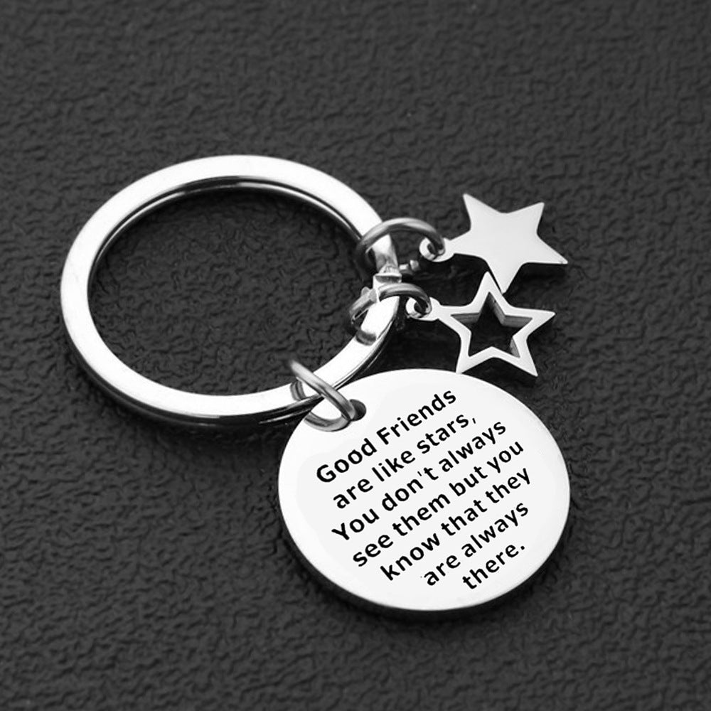 Wholesale Metal Letter Round Keychain