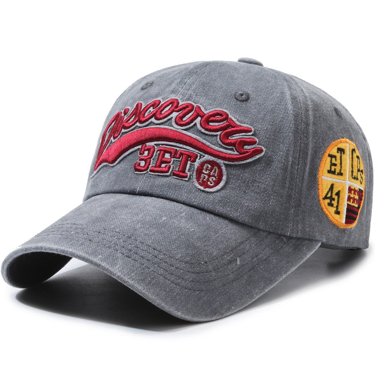 Wholesale Stylish Denim Baseball Cap Washed Distressed Embroidered Letter Curved Brim Unisex Spring Sun Hat For Casual Wear