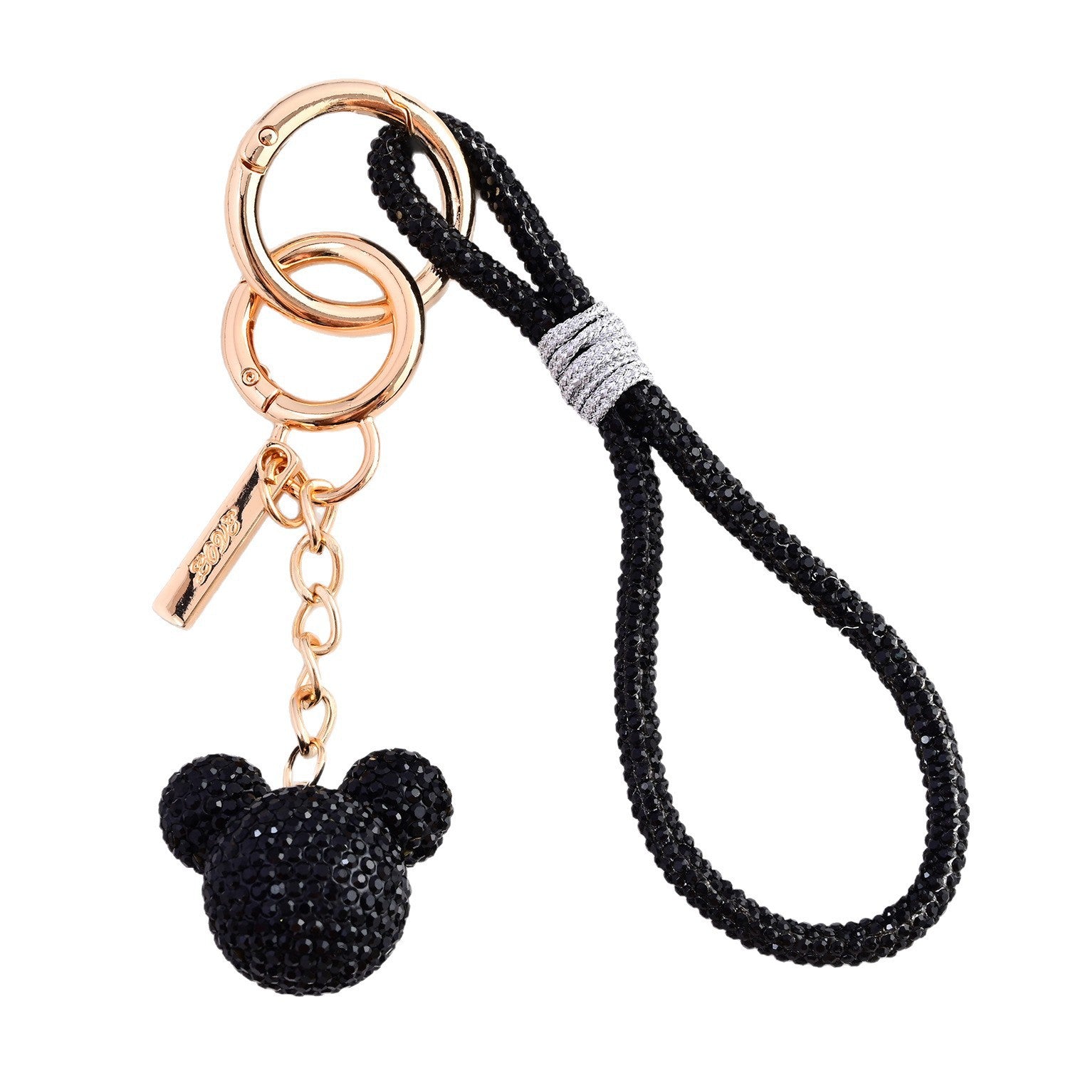 Wholesale Diamond-Encrusted Multi-Color  Head Keychain
