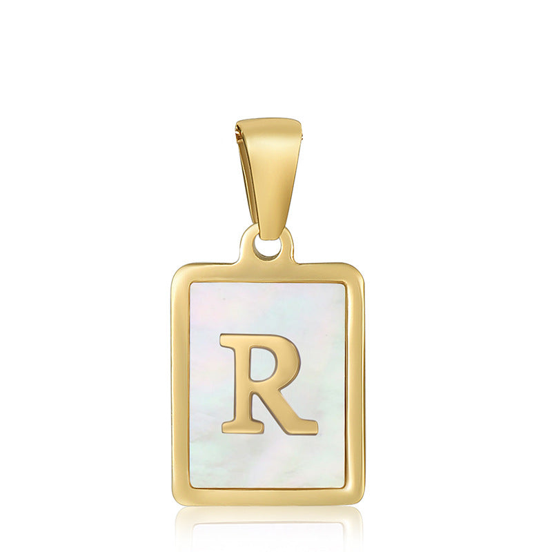 Wholesale Stainless Steel Letter Pendant Necklace Fashion Accessory Gift for Boutique Resale
