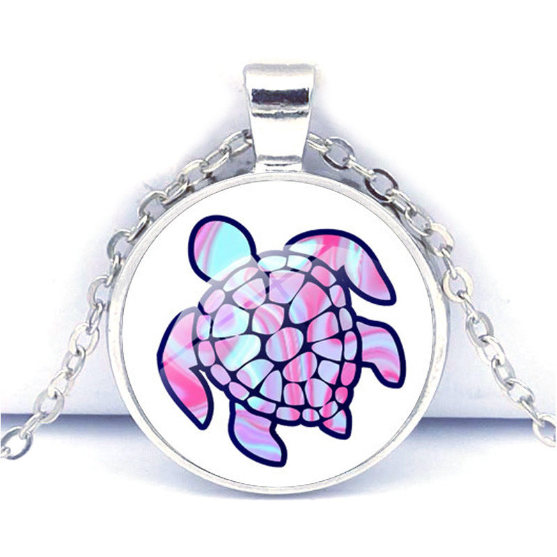 Wholesale Colored Turtle Time Gem Necklace ACC-NE-JiaYun002