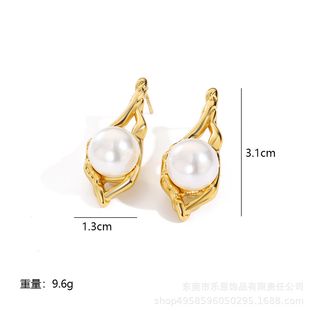 Wholesale Stainless Steel Bow Earrings Floral and Leaf Design Fashion Accessory Boutique Resale