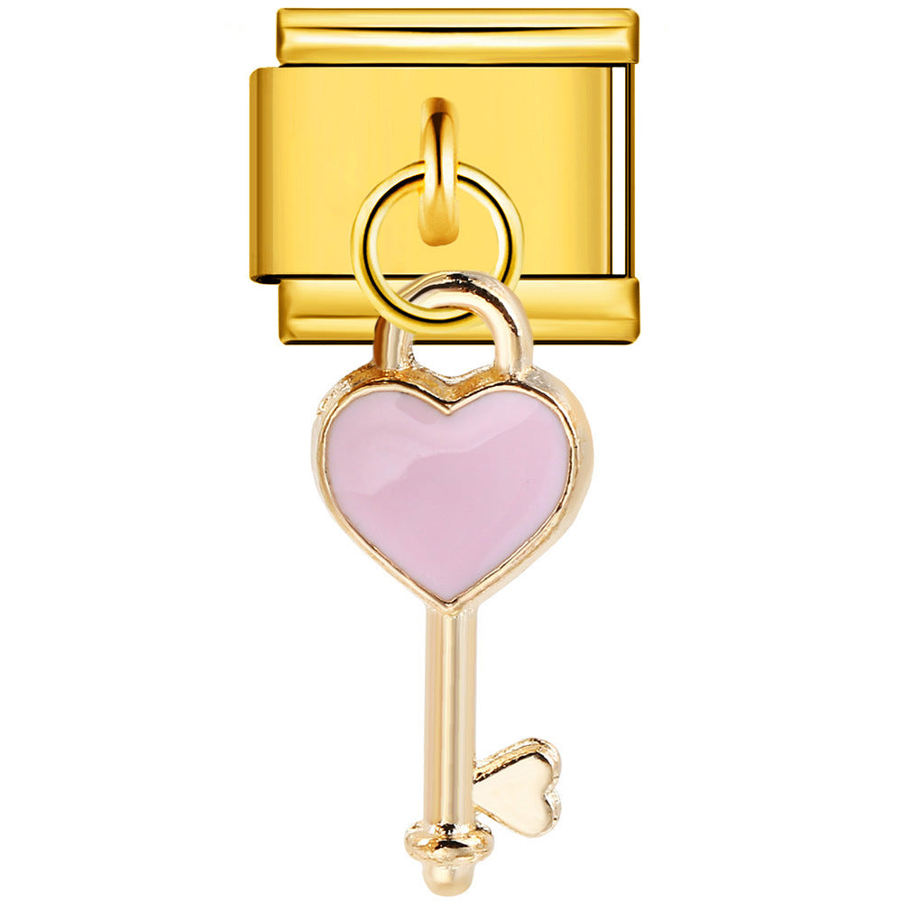 Wholesale Italian Charm Bracelet Single Hook Pendant Series Stainless Steel Composable Bracelet