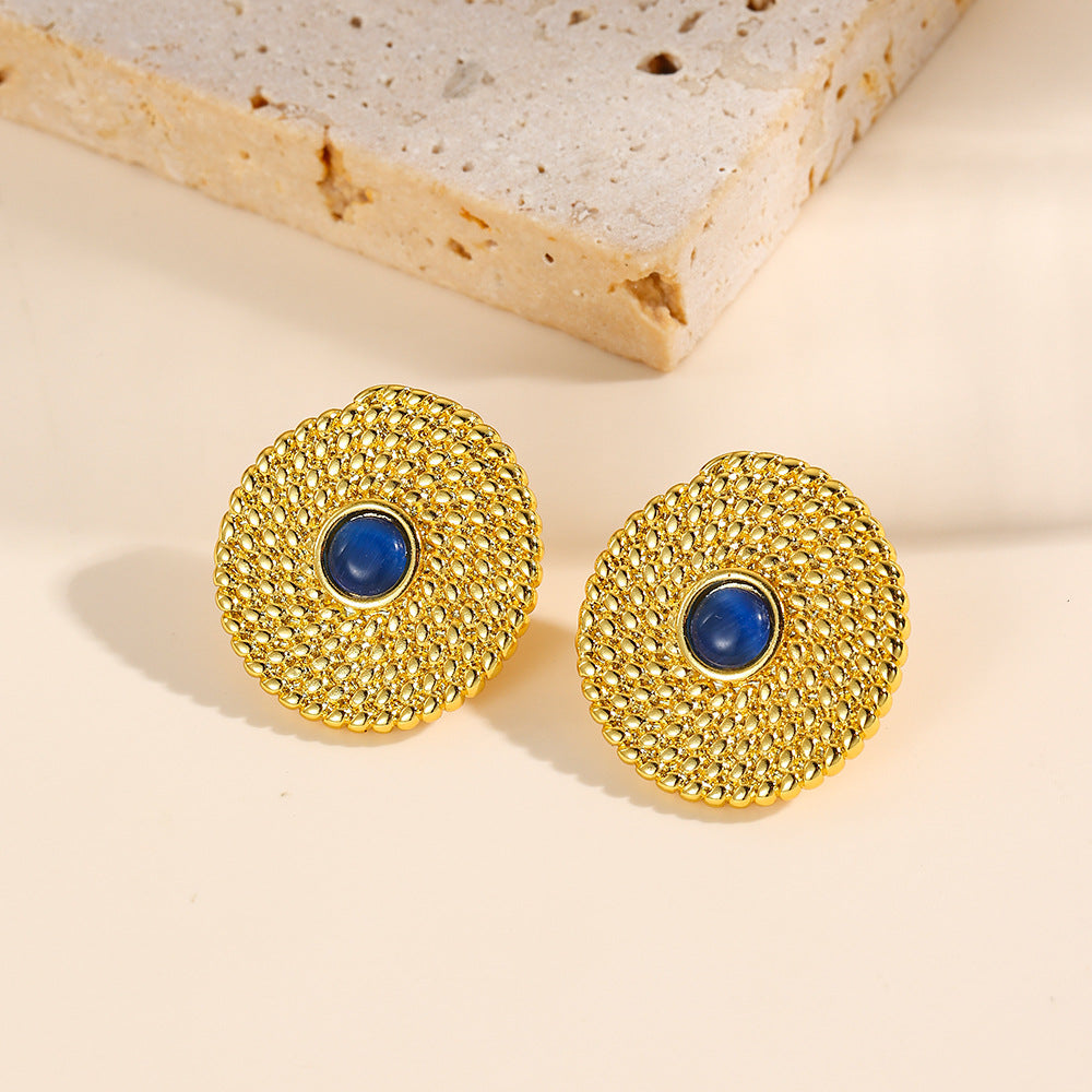 Wholesale  Plated 18K Gold Threaded Light  Pearl Earrings