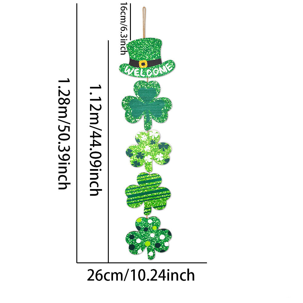 Wholesale St. Patrick's Decorative Wooden Plate Door Hanging Hat Boots Hanging Irish Festival