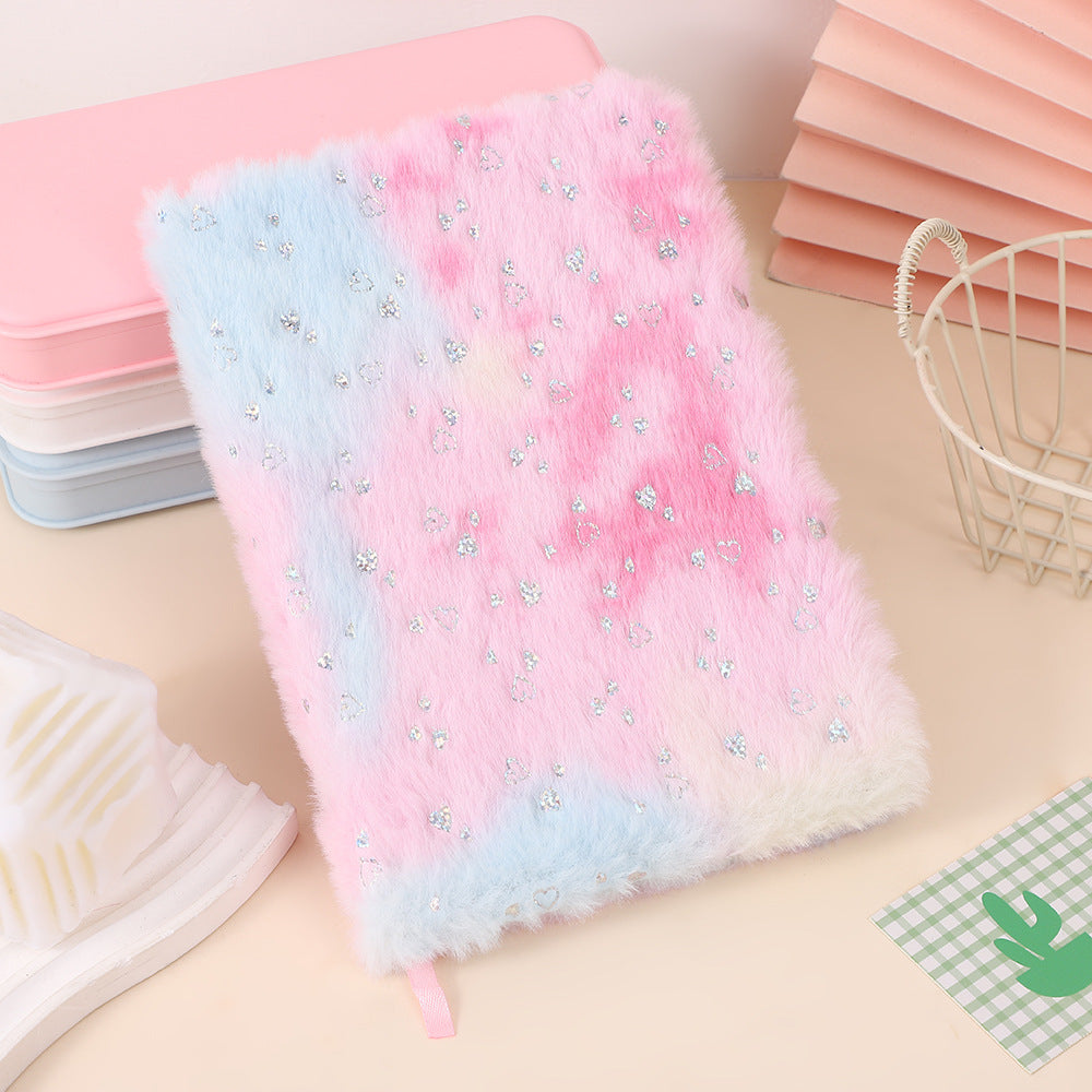 Wholesale cartoon cute colorful sequins gold stamped love handbook