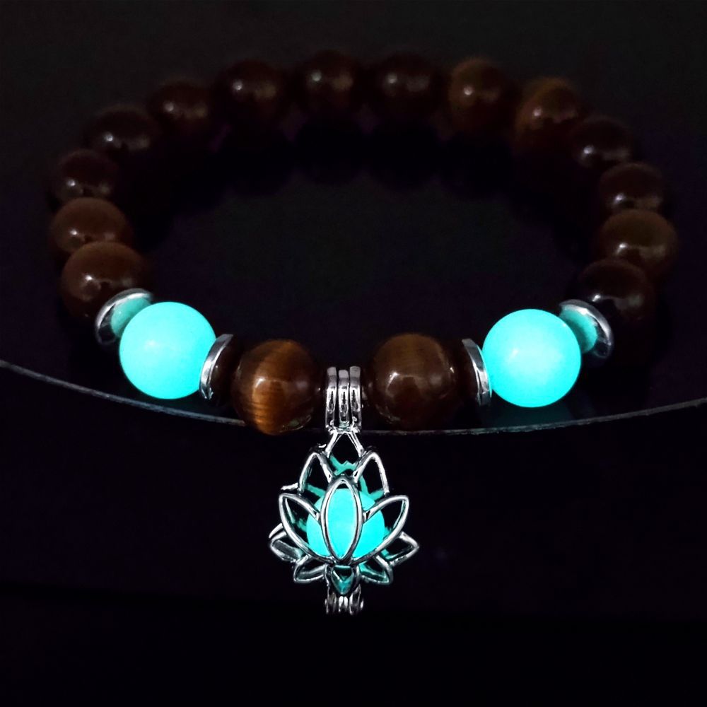 Wholesale  White Turquoise Luminous Lotus Bracelet