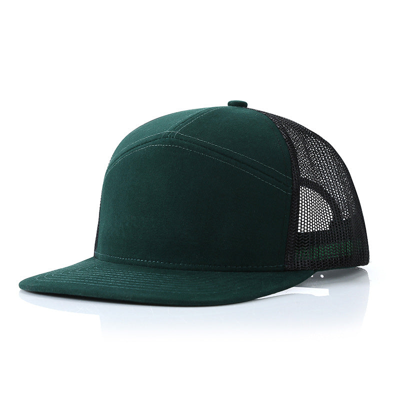 Wholesale Fabric Mesh Hats Breathable Trucker Hats Sun Visor Flat Brim Mesh Hats ACC-HT-ZhuoXing001