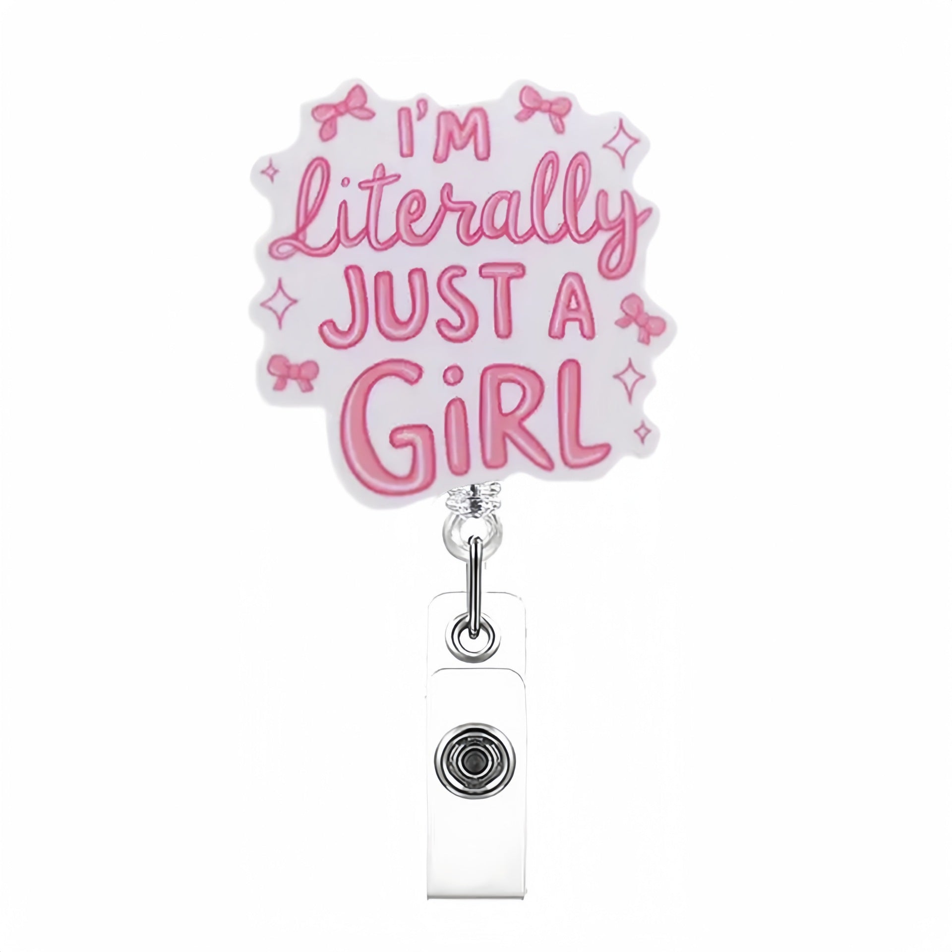 Wholesale Acrylic Badge Reel Keychain with Fun Pattern