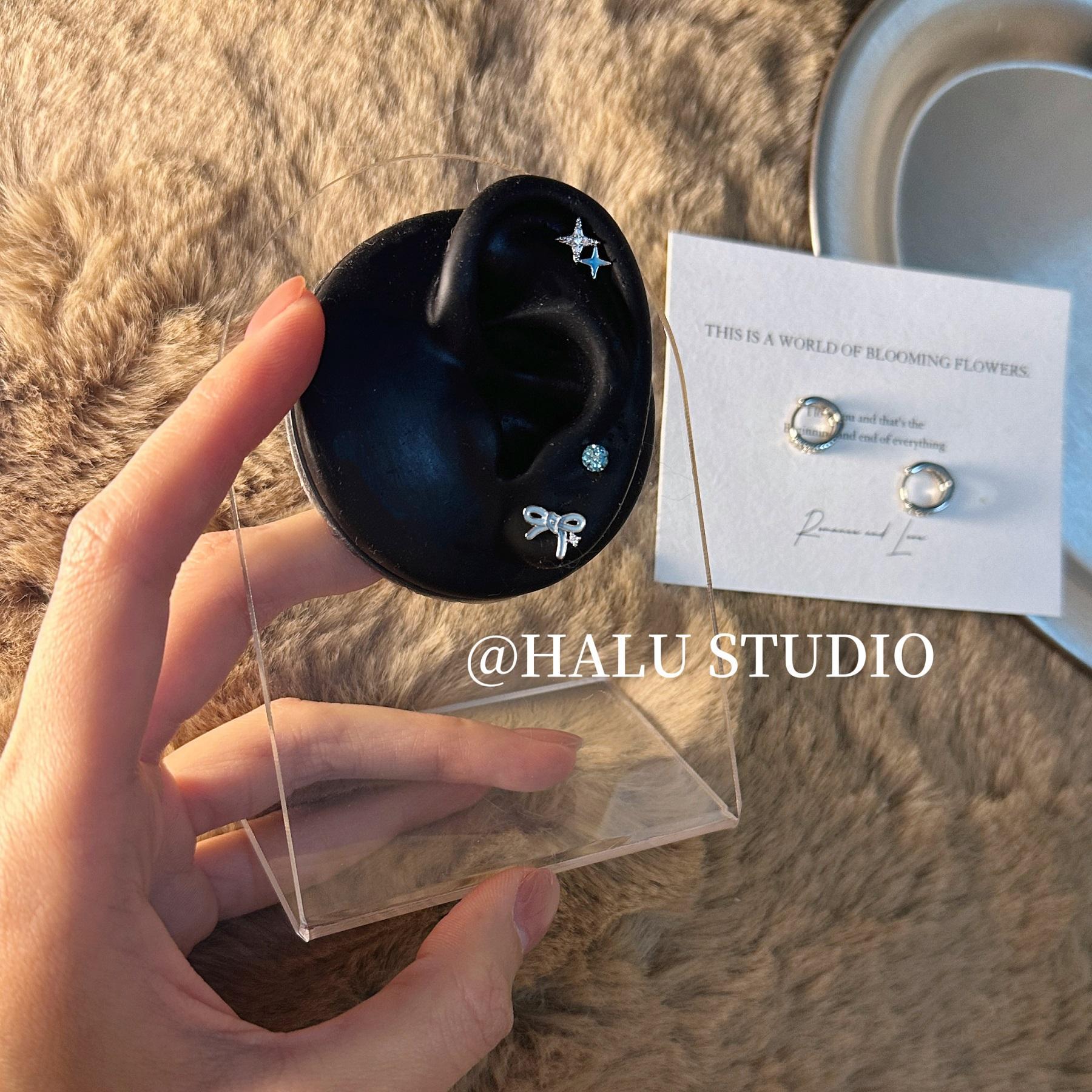 Wholesale Titanium Steel Blue All-match Earring