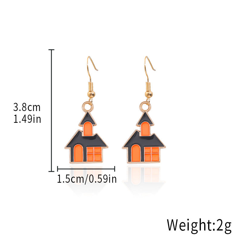 Wholesale Alloy  Earrings - Cute Ghost and Pumpkin Skull for Party Wear