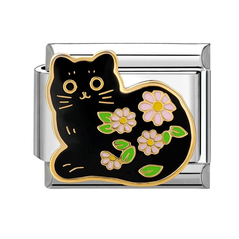 Wholesale  Italian Magic DIY Creative Steel Base Flower Module  Handmade Craft Charms