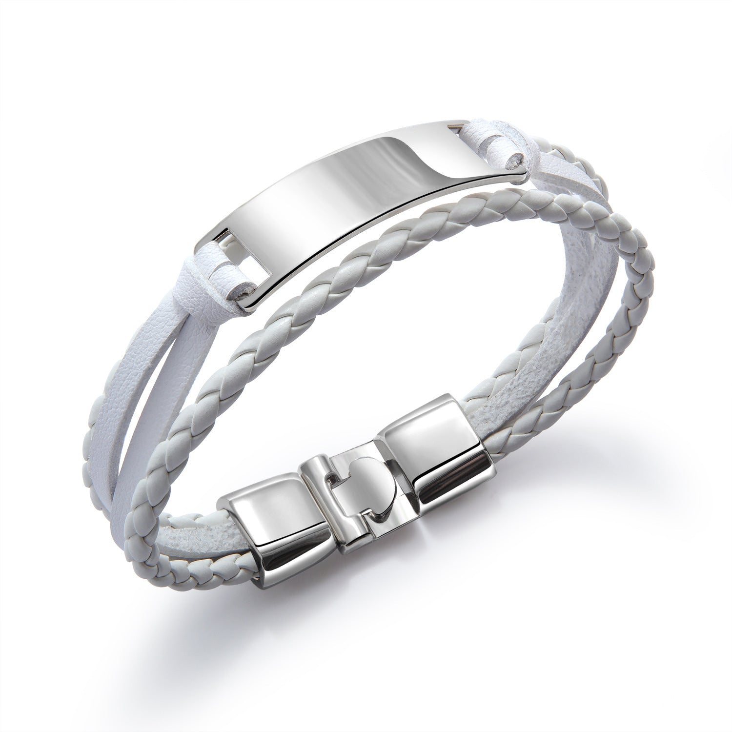 Wholesale Multi-layer Braided Hip Hop Glossy Bracelet ACC-BT-OPK009