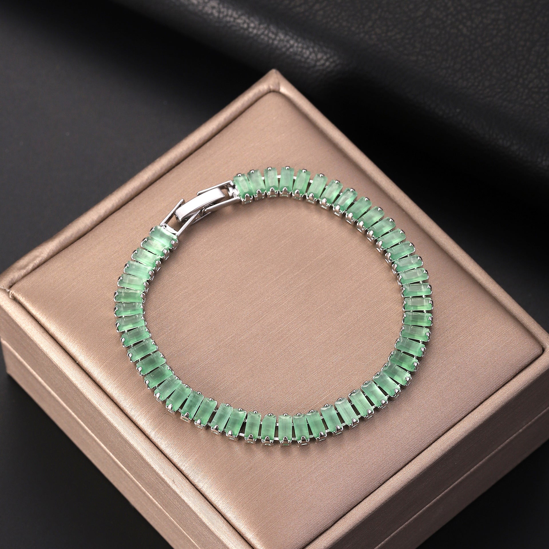 Wholesale Colorful Zircon Tennis Chain Bracelet Fashion Accessory Gift Boutique Resale