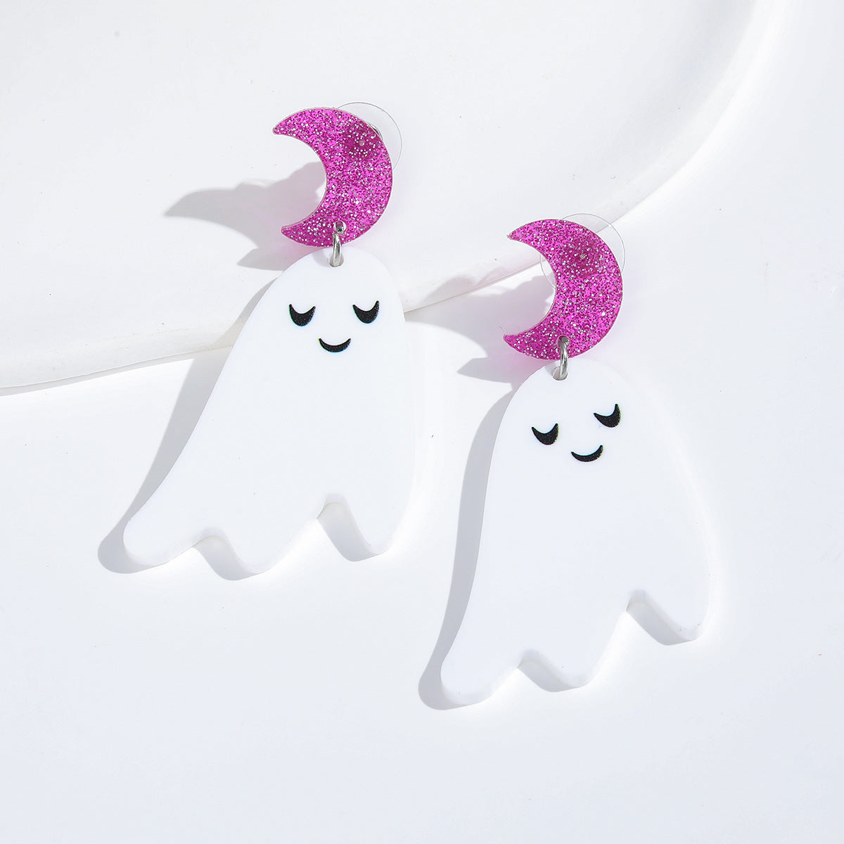 Wholesale Colorful Halloween Ghost Acrylic Earrings