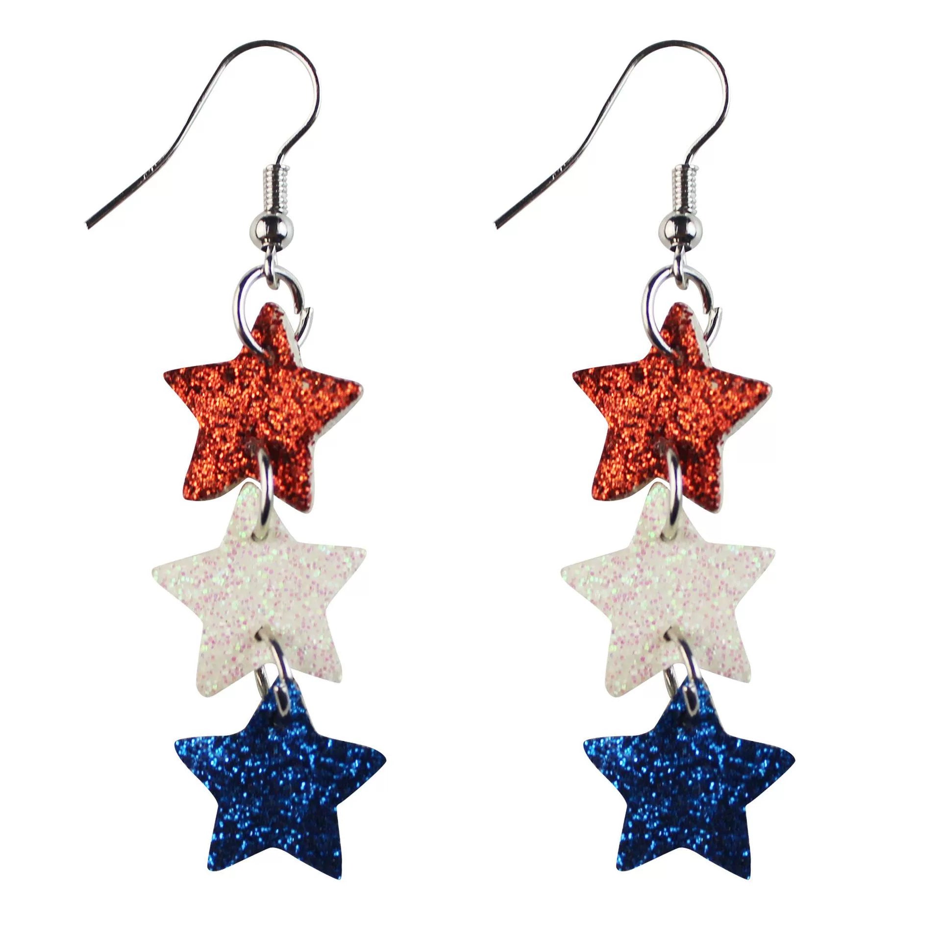 Wholesale Independence Day leather earrings