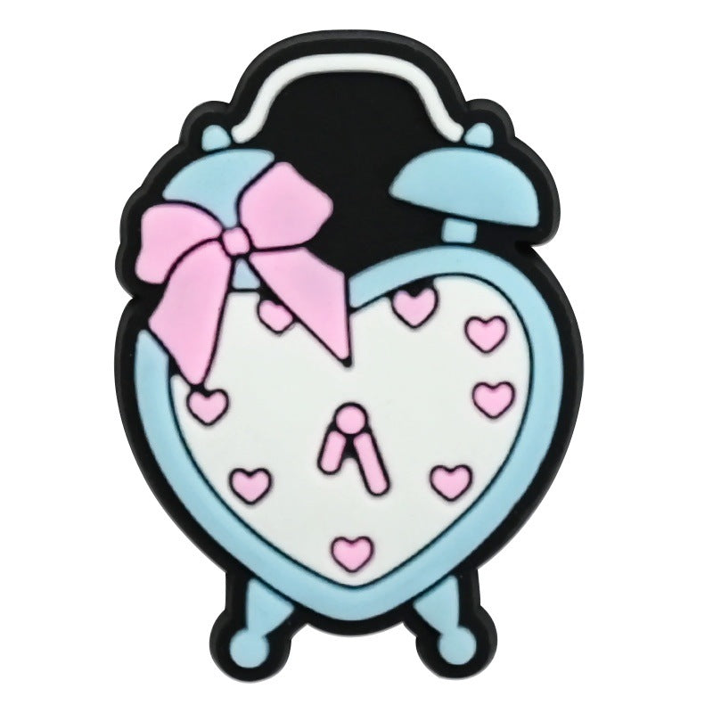 Wholesale Random 100pcs Creative learning series  PVC Soft Rubber Shoe Buckle Decoration