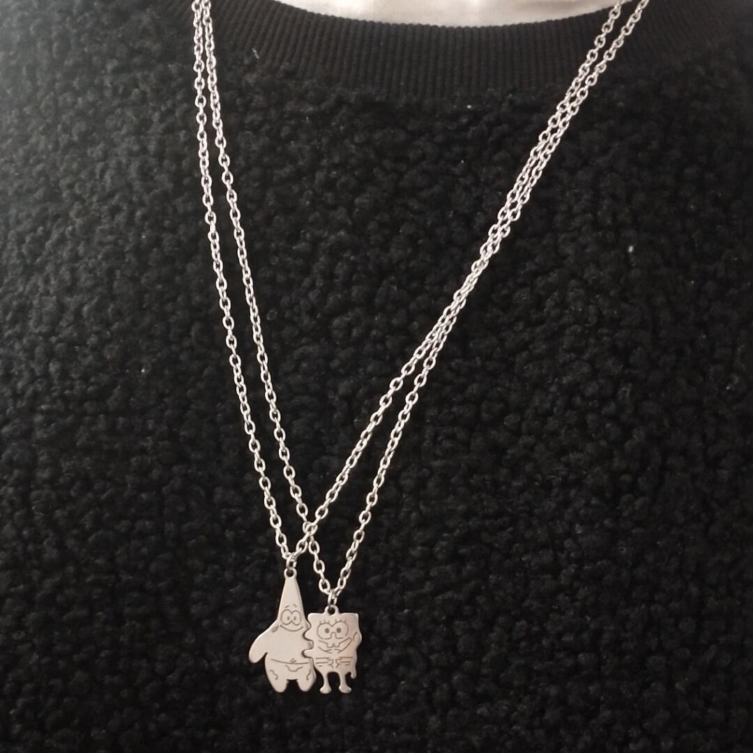 Wholesale 3pcs Cartoon Cute Non-fading Hip Hop Necklace ACC-NE-JiuS002
