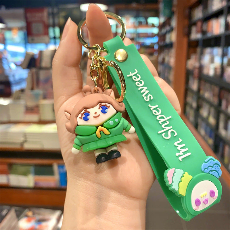 Wholesale Cartoon Cute Silicone Keychain ACC-KC-Lanb003