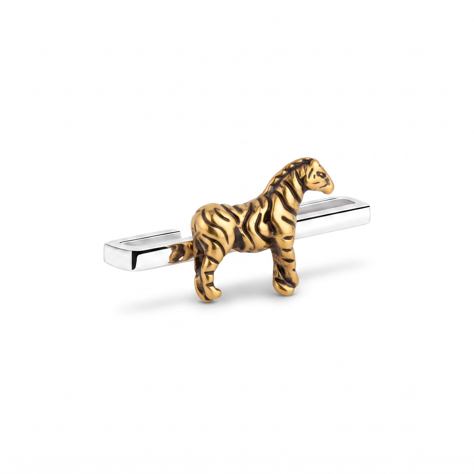 Wholesale Trendy Lion 18K Gold Plated Stainless Steel Watch Strap Charm DIY Jewelry Accessory Boutique Gift