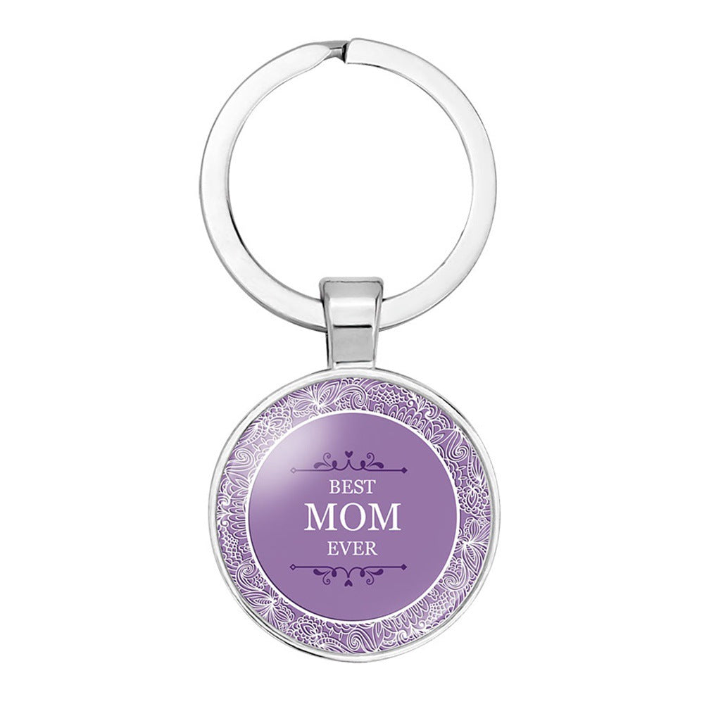 Wholesale Keyring Mom Mother' s Day Glass Keychain