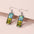 Wholesale  painting stars and moon night time gem glass earrings