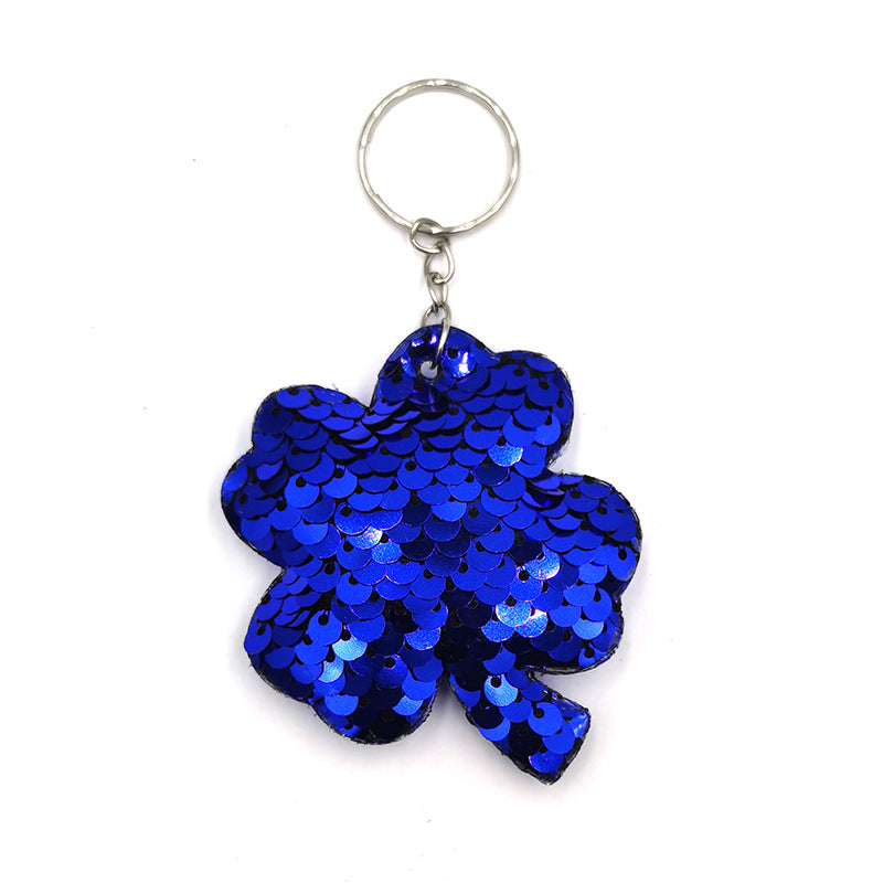 Wholesale Sequin Four-leaf Clover Creative Keychain