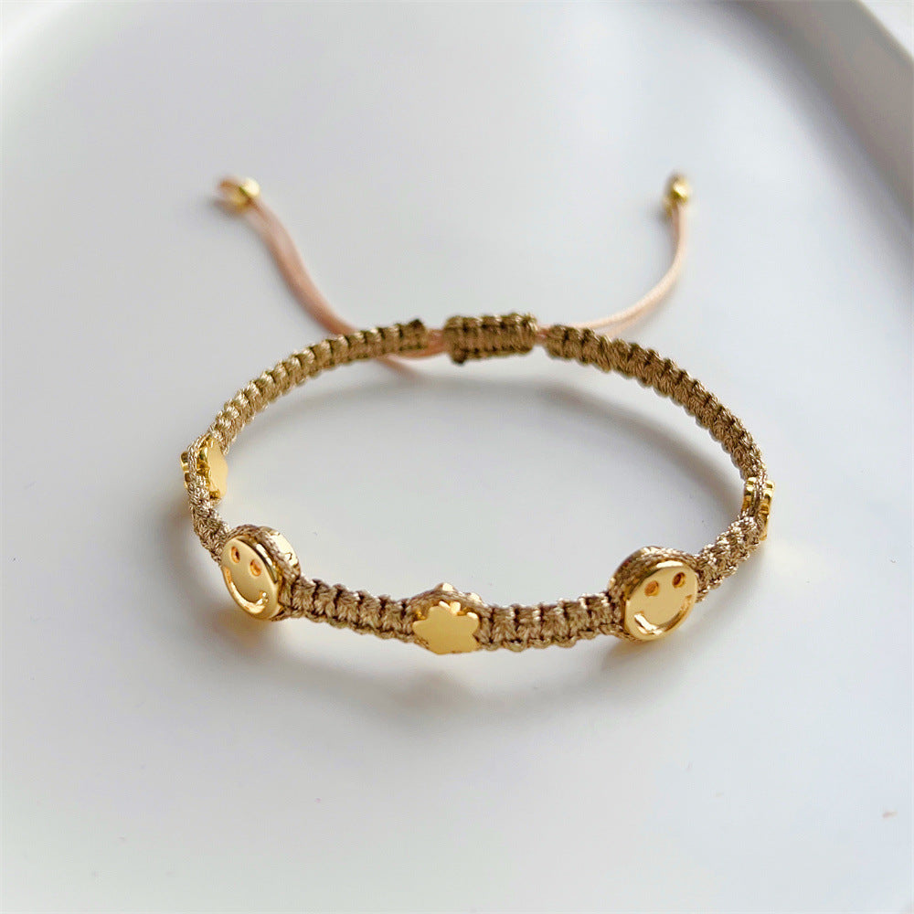 Wholesale Woven man-made pearl star bracelet