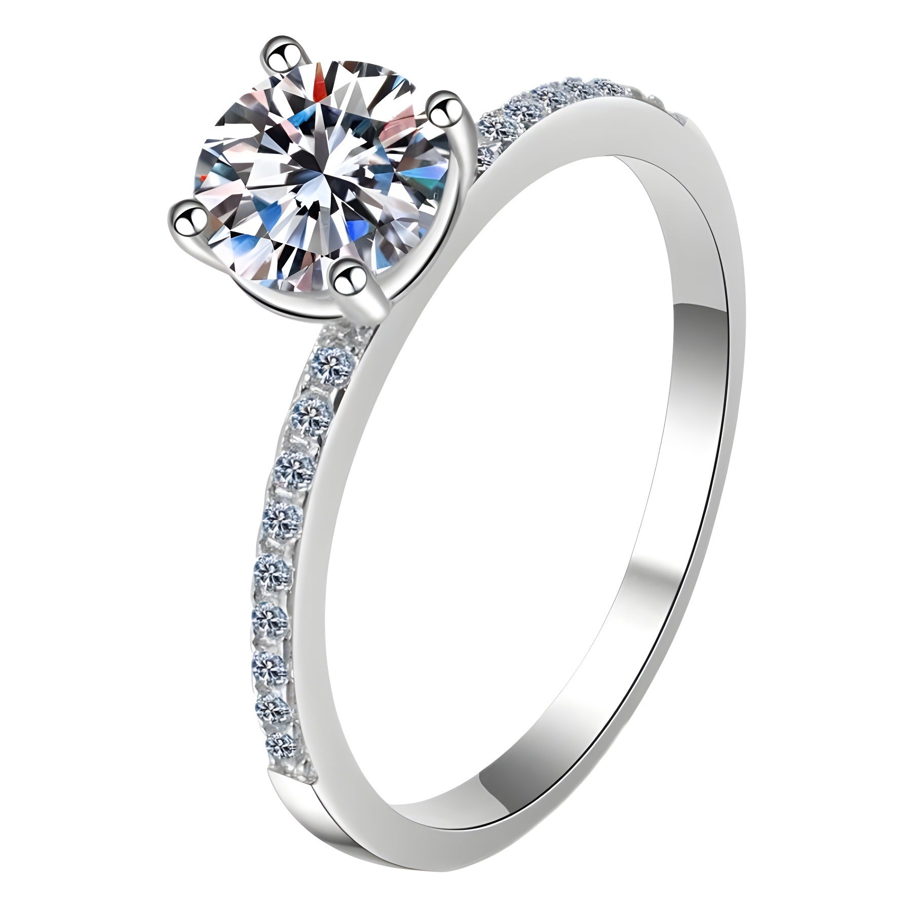 Wholesale Sterling Silver S925 Moissanite Rings ACC-RS-ZYX010