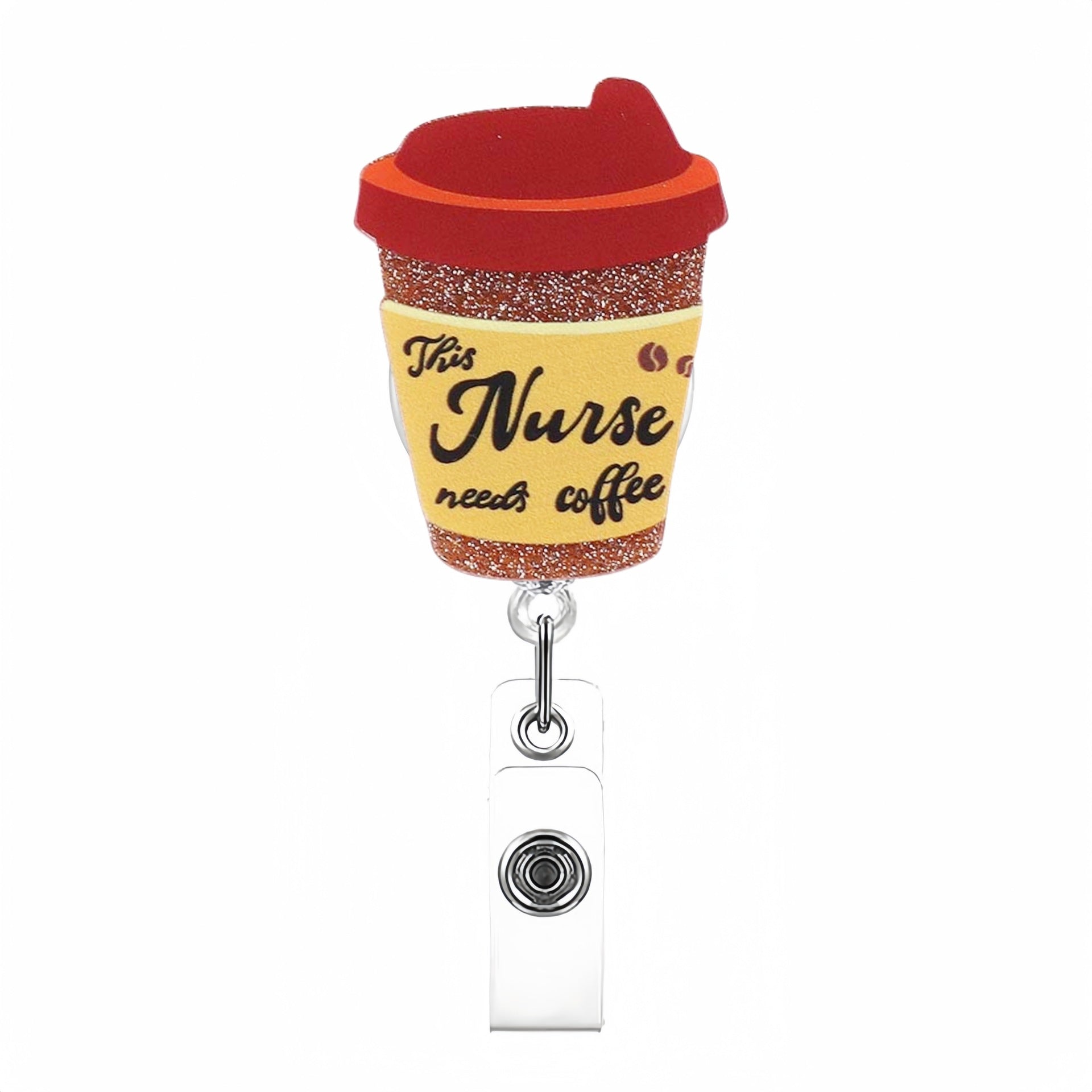 Wholesale Creative pattern acrylic Retractable Rotating Badge Keychain