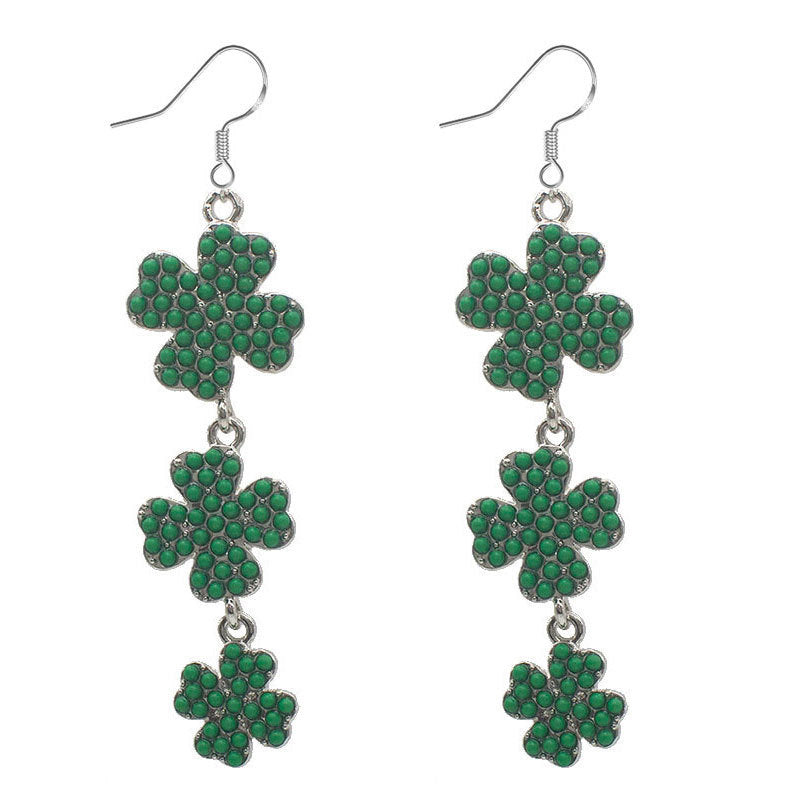 Wholesale St. Patrick's Day Rice Bead Earrings