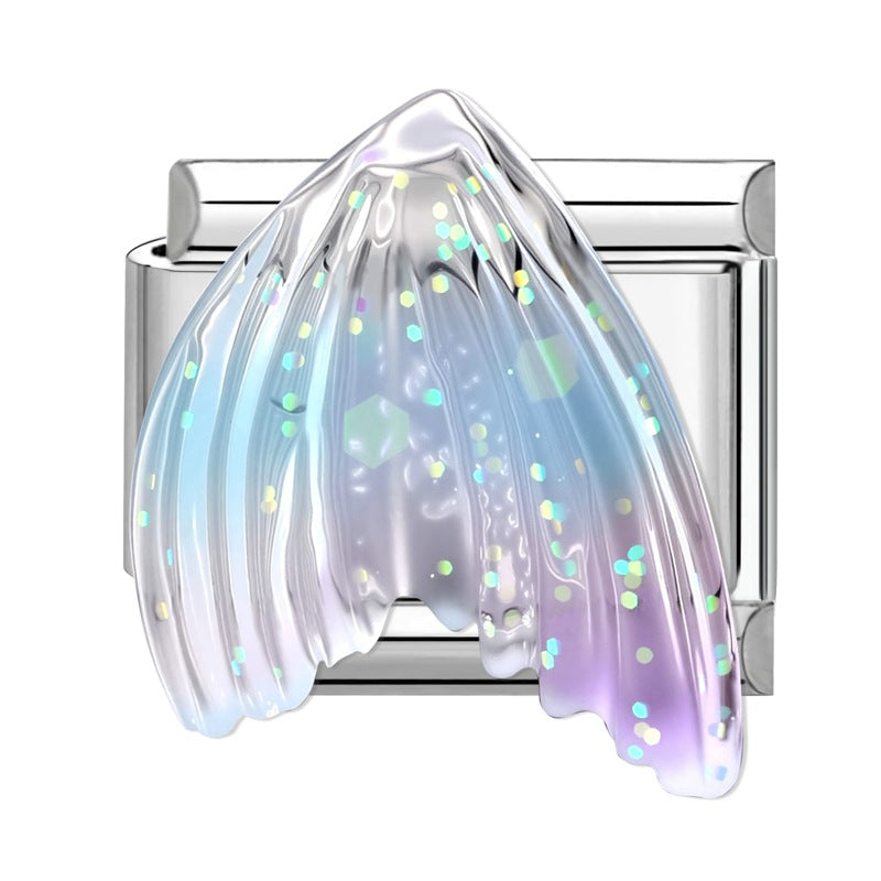 Wholesale 9mm Italian Charm Starter Bracelets DIY Ocean Fishtail Stainless Steel Composable Bracelet