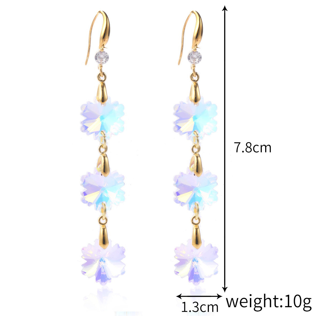 Wholesale  long colorful flower lovely earrings
