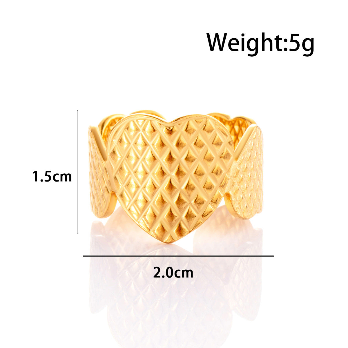 Wholesale Titanium steel  smooth starfish love  simple versatile opening adjustable ring