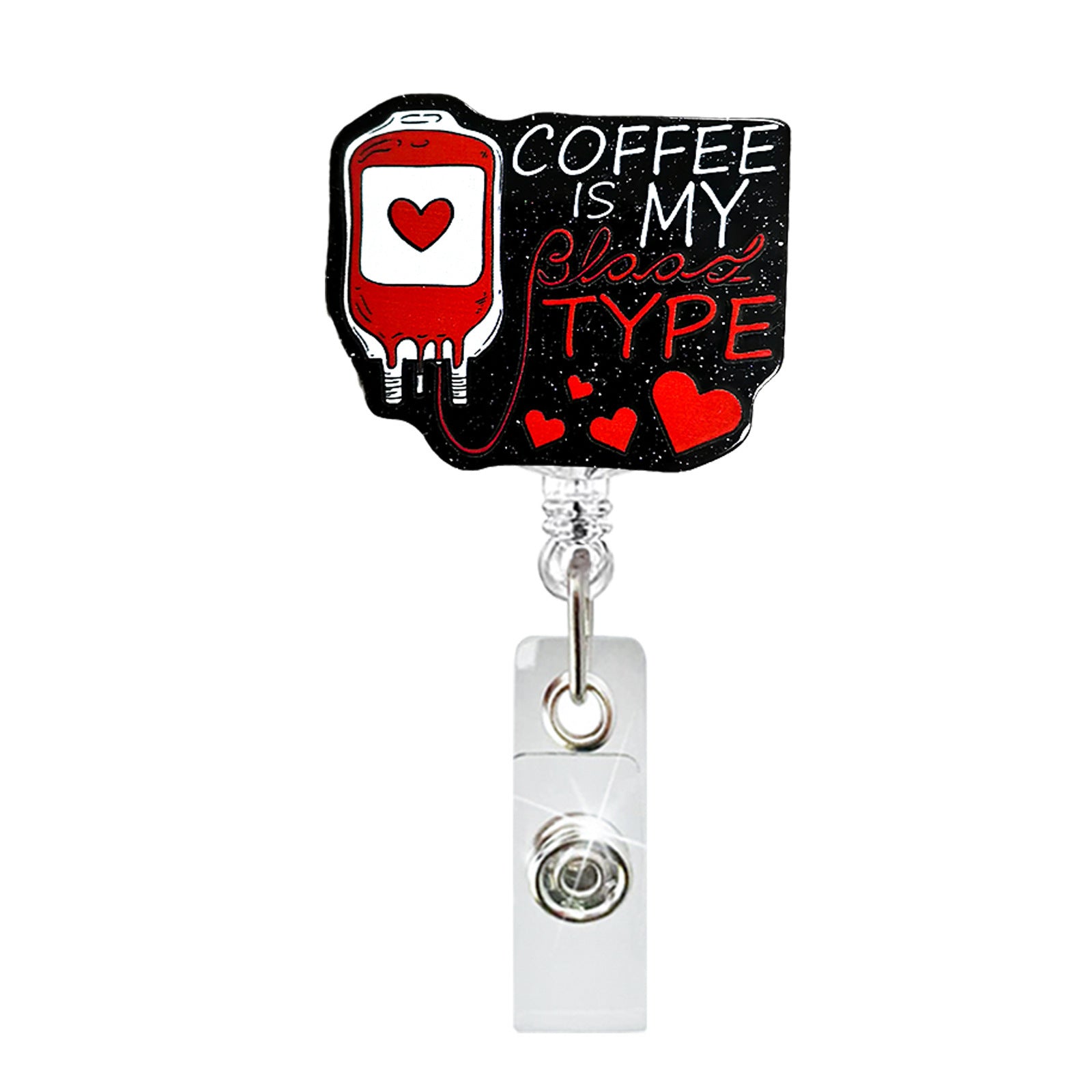 Wholesale Rainbow Coffee Cup Infusion Bag Acrylic Badge Scroll Retractable Keychain Badge Reels ACC-KC-ChiHai012