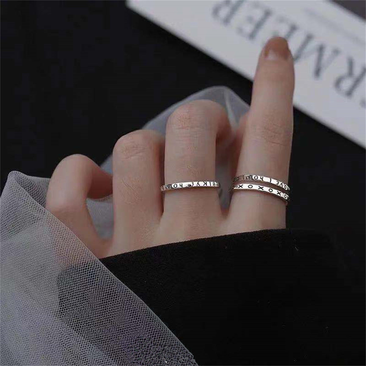 Wholesale  Love Ring Opening Adjustable Text Ring