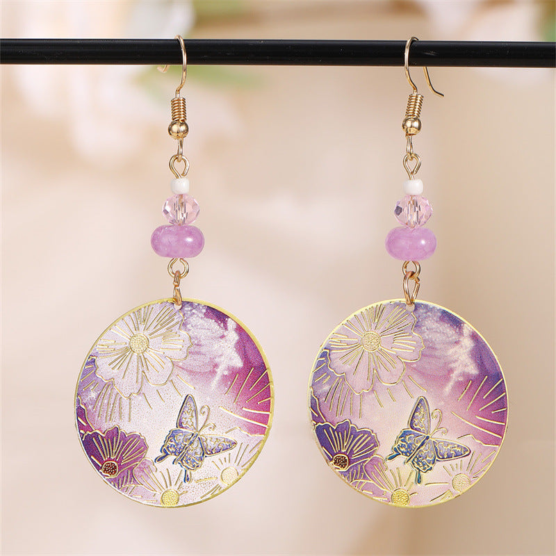 Wholesale  Flower Round Women's Earrings