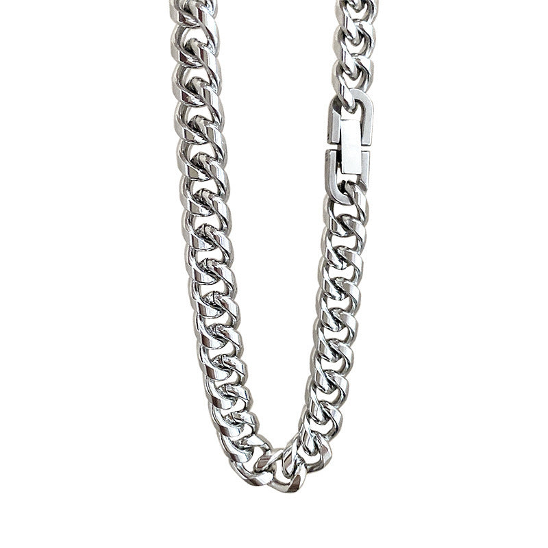 Wholesale Hip Hop Cuban Chain Titanium Steel Necklace ACC-NE-Leisuo005