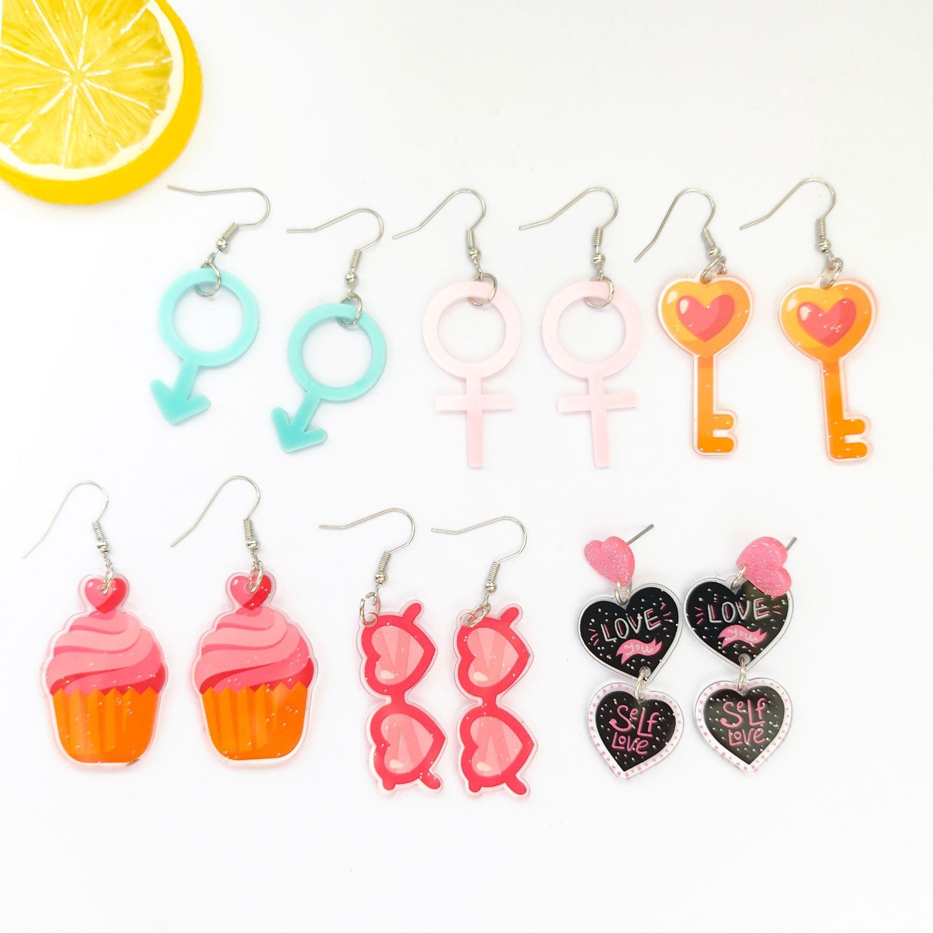 Wholesale Valentine' s Day Style Love Ice Cream Earrings