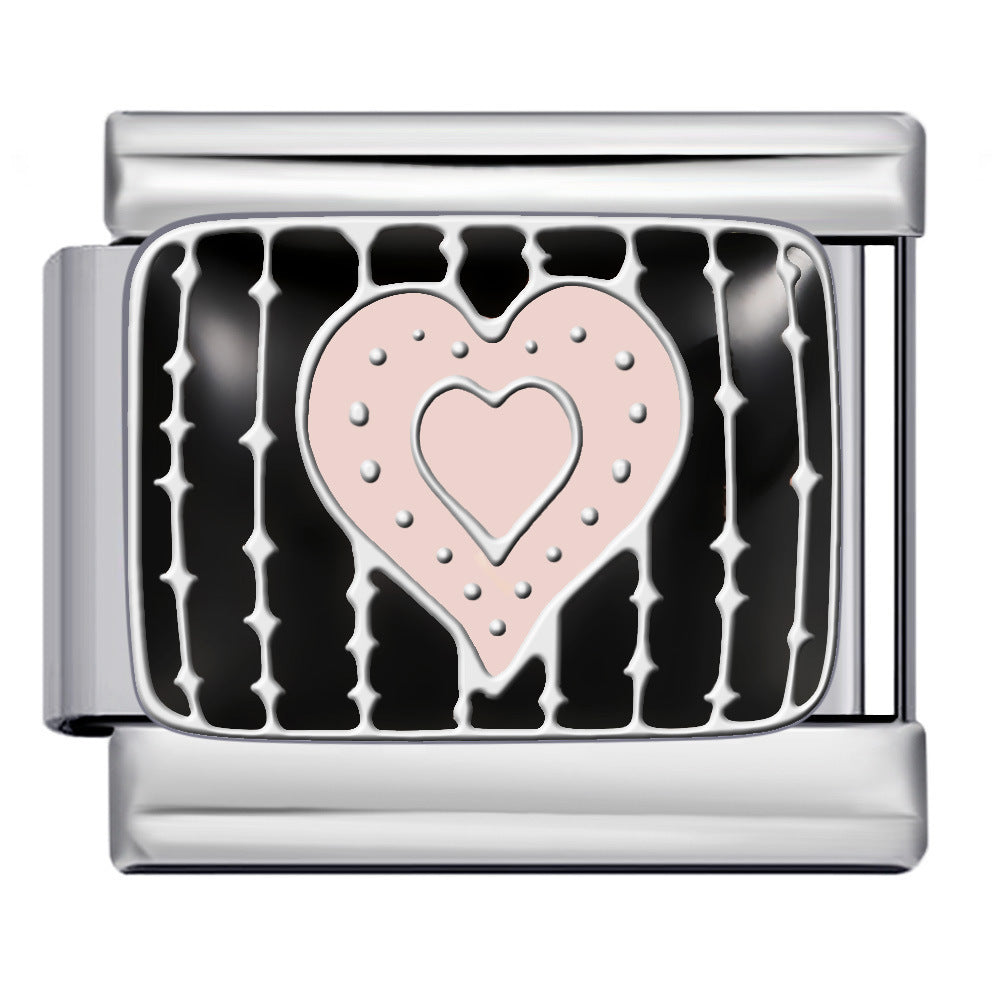 Wholesale 9mm Italian Charm Starter Bracelets DIY square Single Section Creative Stainless Steel Composable Bracelet