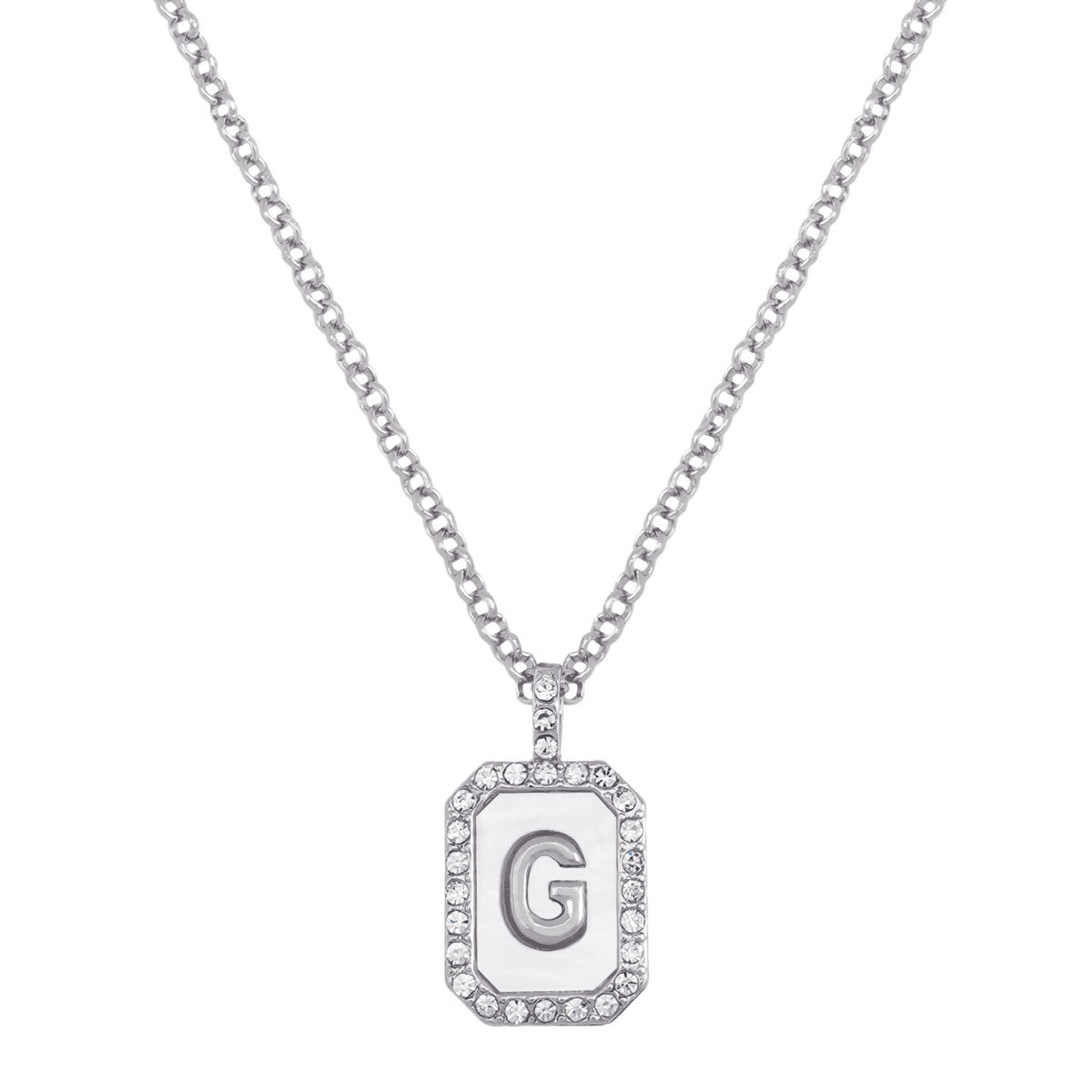 Wholesale Letter Diamond Set Alloy Necklace ACC-NE-JiaQi001