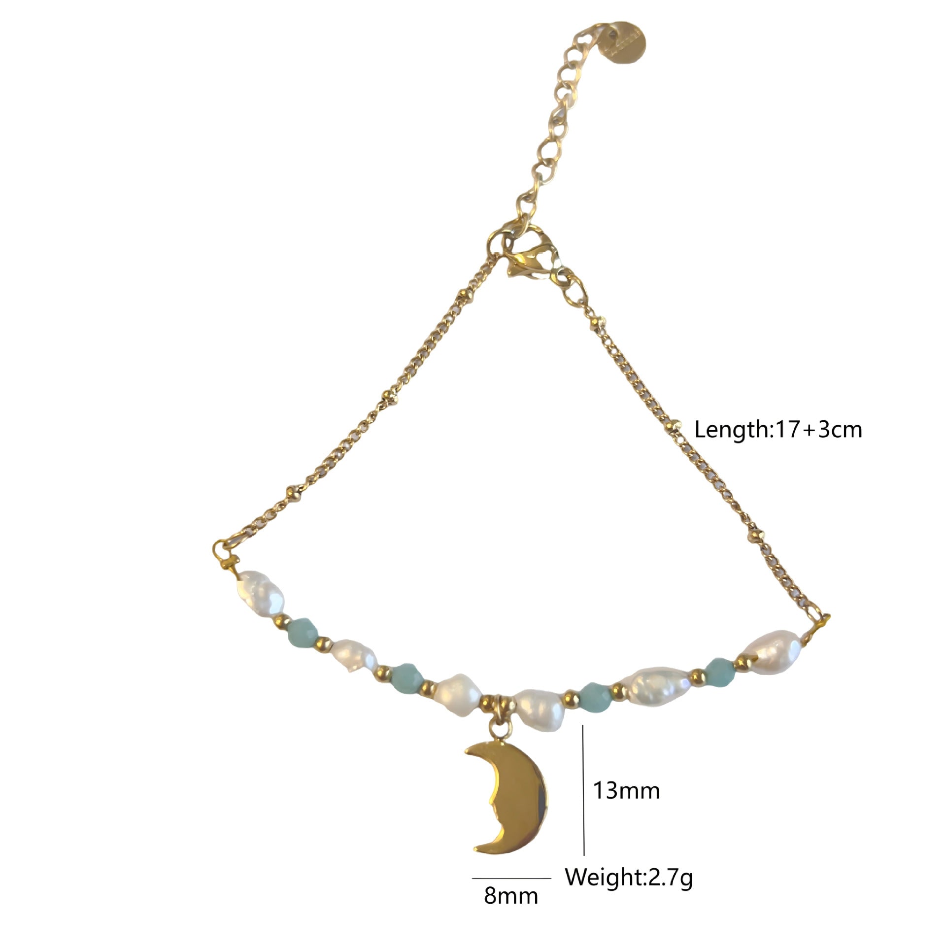 Wholesale stainless steel pearl natural stone bracelet jewelry