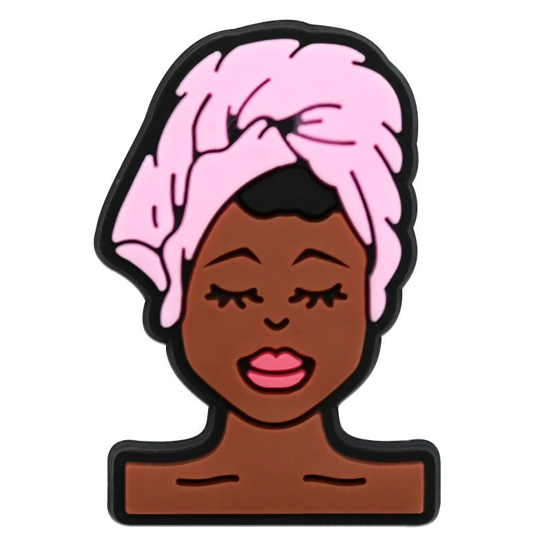 Wholesale Random 100pcs  salon-style clogs PVC Soft Rubber Shoe Buckle Decoration