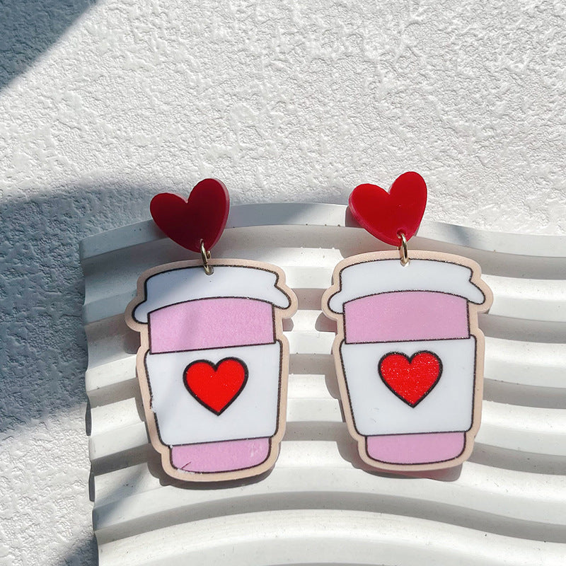 Wholesale Valentine's Day Love Acrylic Earrings