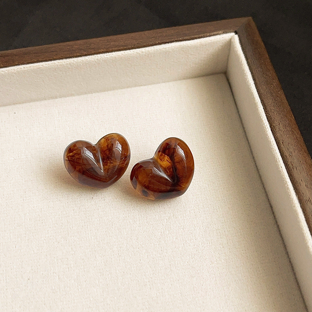 Wholesale Retro Vintage Maillard Cute Acrylic Earrings