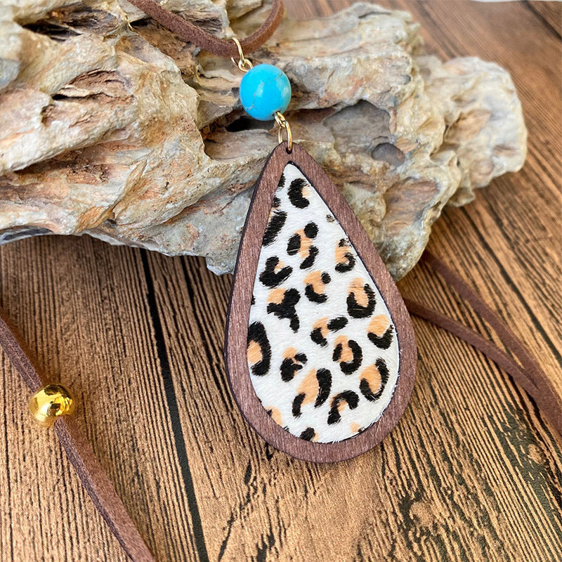 Wholesale 3pcs/ pack Wooden Leopard and Cow Print Earrings