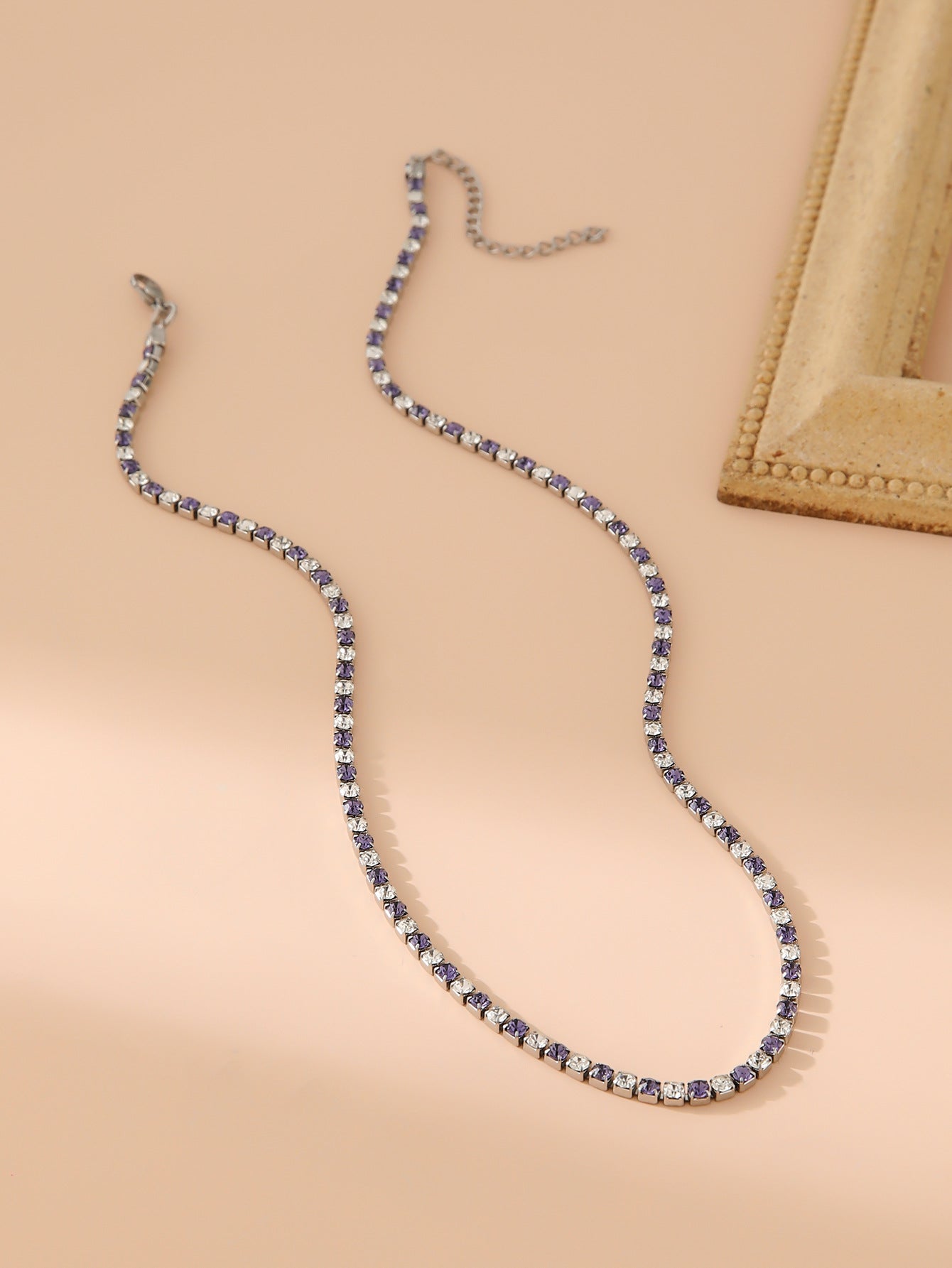 Bracelet en diamant en rédaction en acier inoxydable en vente