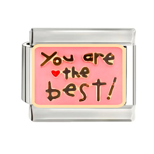 Wholesale 9mm Italian Charm Starter Bracelets DIY square Single Section Creative Stainless Steel Composable Bracelet