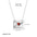 Wholesale 18K Gold Valentine's Day Red Zircon Love Envelope Box Pendant Open Photo Necklace