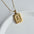 Wholesale Stainless Steel Letter Square Brand Pendant Plated 18K Necklace